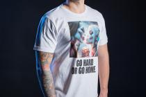 Triko GO HARD OR GO HOME White